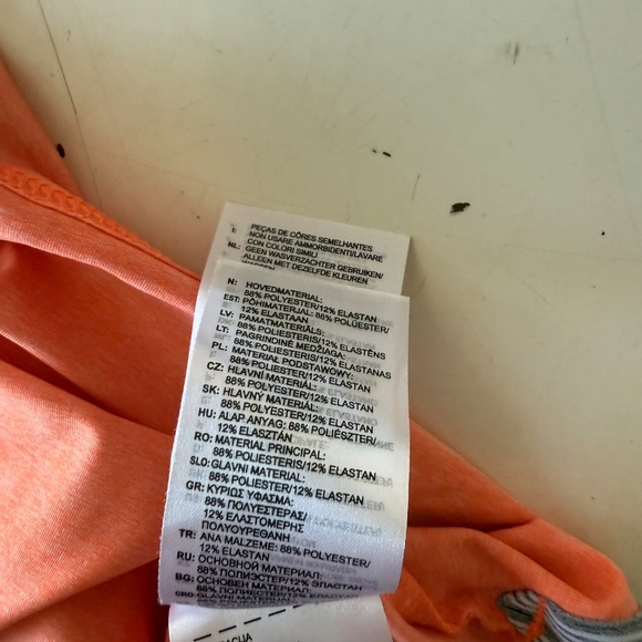 Adidas Golf x Pinewood CC Salmon Pink Performance Golf Polo Mens LARGE Stretch - Picture 8 of 8